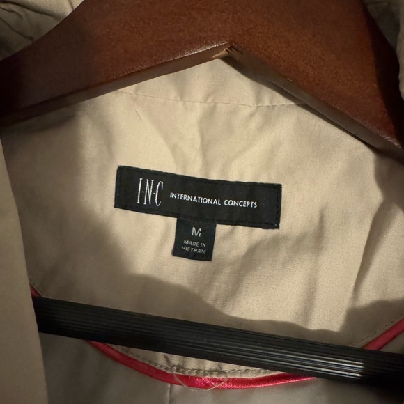 INC International Concepts Light Tan Trench Coat - Picture 4 of 4
